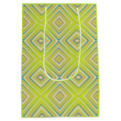 Lemon Limoen Alternative Diamond Pattern Medium Cadeauzakje (Achterkant)