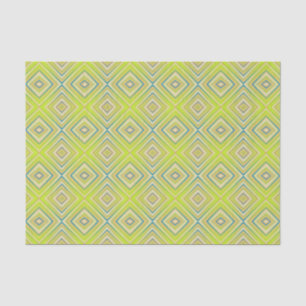 Lemon Limoen Alternative Diamond Pattern Tissuepapier