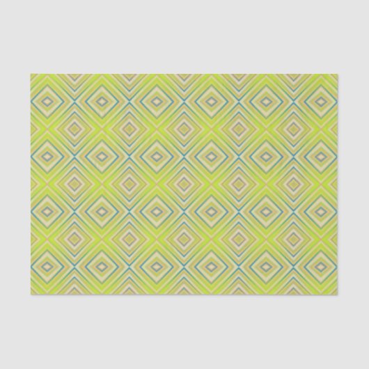 Lemon Limoen Alternative Diamond Pattern Tissuepapier (Voorkant)