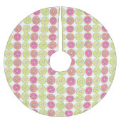 Lemon Limoen Grapefruit Sinaasappel Citrus Fruit K Kerstboom Rok (Voorkant)