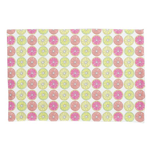 Lemon Limoen grapefruitsap Sinaasappel citrusvruch Kussensloop (Voorkant)