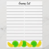 Lemon Limoen Grocery Shopping List Flyer (Achterkant)