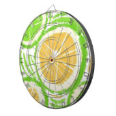 Lemon Limoen Lemonade Swirl Tie Dye Dartbord (Voorkant Rechts)