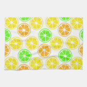 Lemon Limoen Oranje Segment Patroon Theedoek (Horizontaal)
