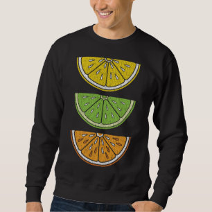 Lemon Limoen Oranje Slice  Vegan Fruitcitrus Trui