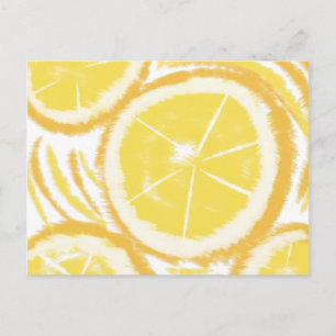 Lemon Limoen Slice Abstracte Tie Dye Briefkaart
