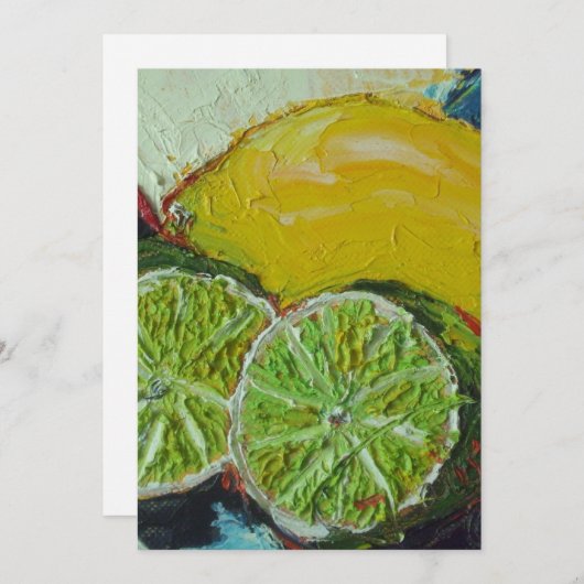 Lemon Limoen Uitnodiging (Voorkant / Achterkant)