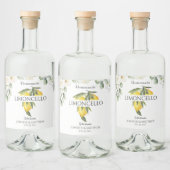Lemon Limoncello Thank You Wedding Favor Likeurfles Etiket (Flessen)