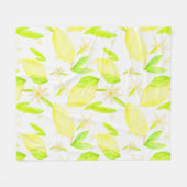 Lemon Lovely Botanical Medium Sized Fleece Blanket Deken (Voorkant (Horizontaal))