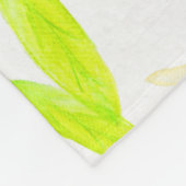 Lemon Lovely Botanical Medium Sized Fleece Blanket Deken (Hoek)