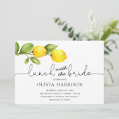 Lemon Lunch met de uitnodiging van de Bride Shower (Staand voorkant)