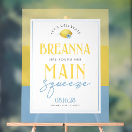 Lemon Main Squeeze 3 Shade Acryl Welkomstbord Bord