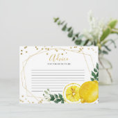 Lemon Main Squeeze Advice Card Advieskaart (Staand voorkant)