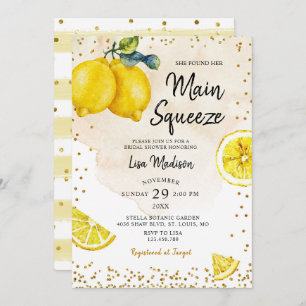Lemon main squeeze Bridal doucheuitnodiging Kaart