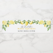 Lemon Main Squeeze Bridal Shower Wedding Favor Waterfles Etiket (Enkel label)