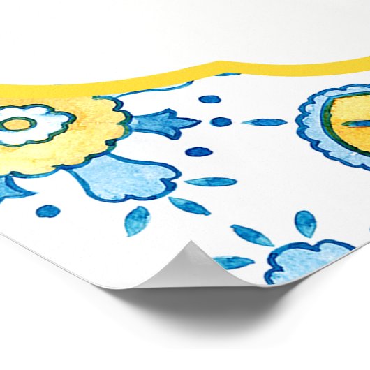 Lemon Main Squeeze Bruiloft Feestelijke Ontvangst Poster (Hoek)