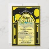 Lemon Main Squeeze Elegant Arch Zwart en Geel Kaart (Voorkant)