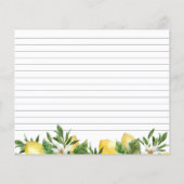 Lemon Main Squeeze Vrijgezellenfeest Recipcard (Achterkant)