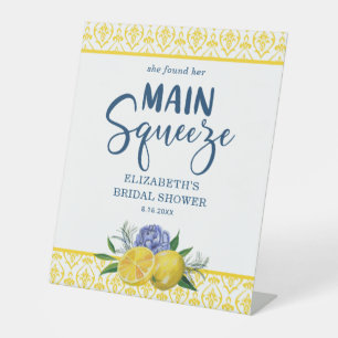 Lemon Main Squeeze Vrijgezellenfeest Welcome Sign Reclamebord Met Voetstuk