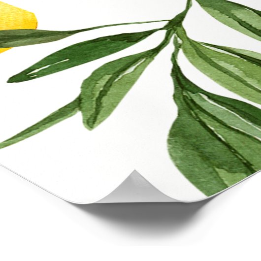 Lemon Main Squeeze Vrijgezellenfeest WelkomstPoste Poster (Hoek)