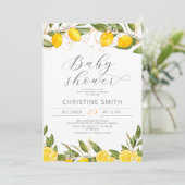 Lemon Mama's Baby shower Uitnodiging op het Main S (Staand voorkant)