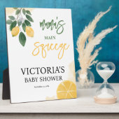 Lemon Mama's Main Squeeze Baby shower Plaque Fotoplaat (Zijkant)