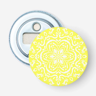 Lemon Mandala Button Flesopener