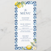 Lemon Mediterraan Zomer Wedding Menu (Voorkant)