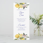 Lemon Mediterrane Ceremonie Huwelijk Programma (Staand voorkant)