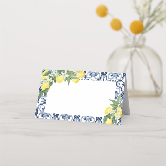 Lemon Mediterranean Blank Voedsel Label of (Voorkant)