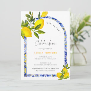 Lemon Mediterranean Boho Arch Celebration Kaart
