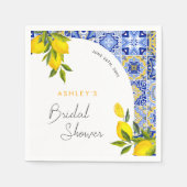 Lemon Mediterranean Boho Boog Bruiloft Feest Servet (Voorkant)