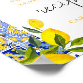 Lemon Mediterranean Boho Bridal Shower Recipe Poster (Hoek)