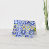 Lemon Mediterranean Boho Wedding Dank je wel kaart (Achterkant)