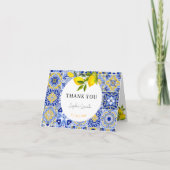 Lemon Mediterranean Boho Wedding Dank je wel kaart (Voorkant)