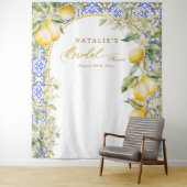 Lemon Mediterranean Bridal Shower Backdrop Photo Wandkleed (In situ)