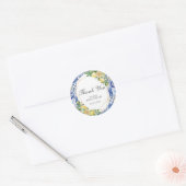 Lemon Meditteranean Birthday Bridal Baby shower Ronde Sticker (Envelop)