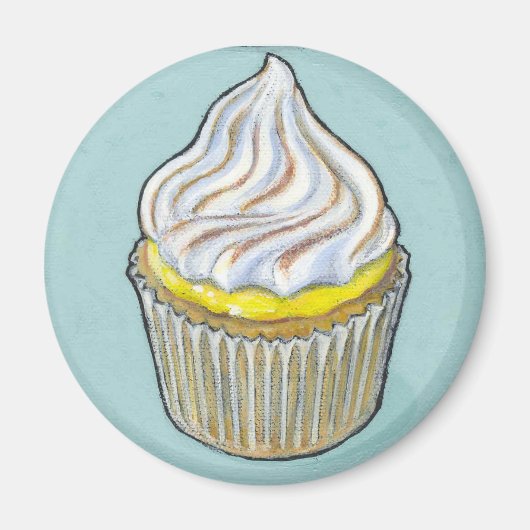 Lemon Merangue Cupcake Magneet (Voorkant)