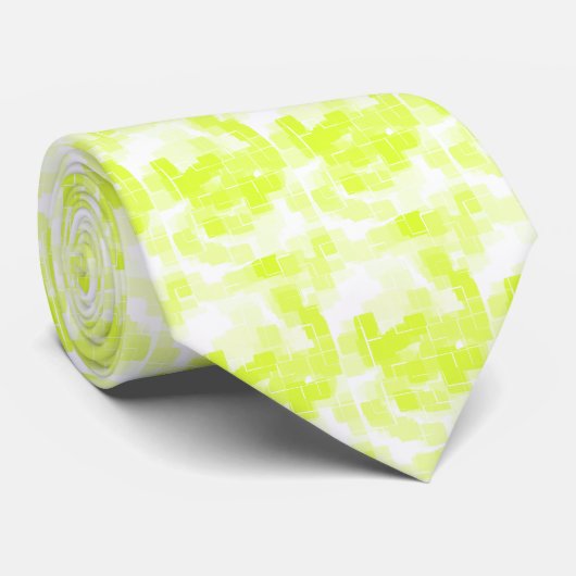 "Lemon Meringue" Geometric Art Stropdas (Opgerold)