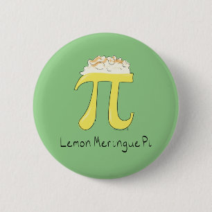 Lemon Meringue Pi Cute Wiskunde Pi Day Button Pin