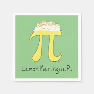 Lemon Meringue Pi Symbol Wiskunde Teacher Cute Servet