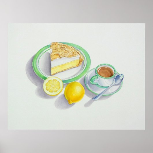 Lemon Meringue Pie met Espresso Poster (Voorkant)