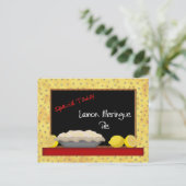 Lemon Meringue Pie Recipe Card Briefkaart (Staand voorkant)