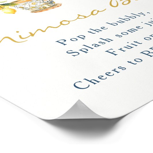Lemon Mimosa Bar Poster (Hoek)