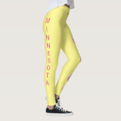 Lemon Minnesota State Lady Slipper Flower Leggings (Rechts)
