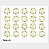 Lemon Miss tot Mrs Bruidsmeisjesfeest Ronde Sticker (Vel)