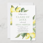 Lemon Modern Citrus Class of 2023 Afstuderen Kaart (Voorkant)