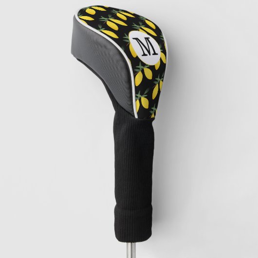 Lemon Monogram Golf Head Hoesje Golfheadcover (Schuin)