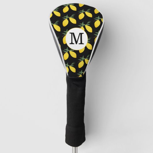 Lemon Monogram Golf Head Hoesje Golfheadcover (Voorkant)
