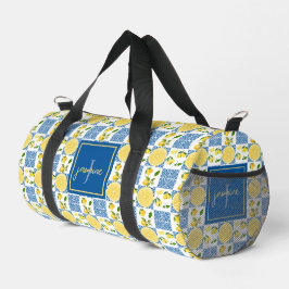 Lemon Monogram Naam Franse Landelijke Tegels Patro Plunjezak